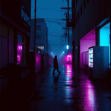 霓虹影子长