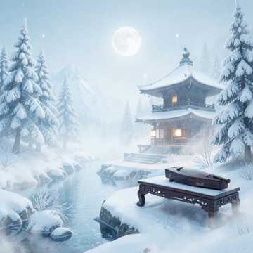 雪落山寂