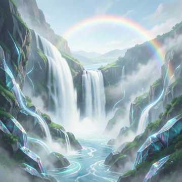 银河穿瀑歌