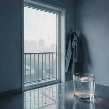 空杯沿的雨声