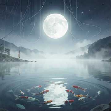 湖心映月