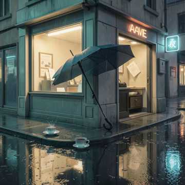 雨停在楼下
