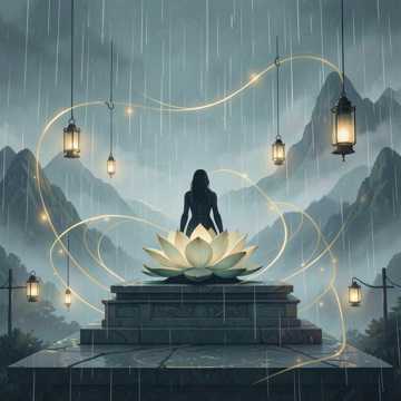 问佛檐下听雨声
