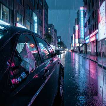 雨滴浸透的折纸