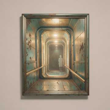 老电梯镜光