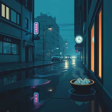 隔街的灯灭了