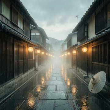 Rain-Soaked Lanterns