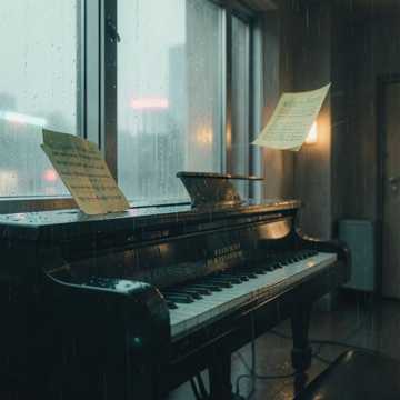 琴键淋过雨的窗
