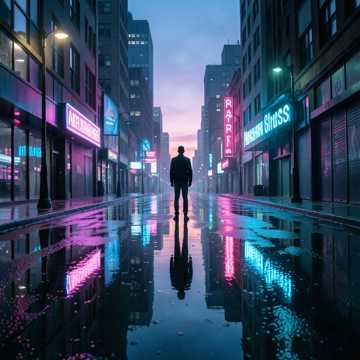 霓虹孤影