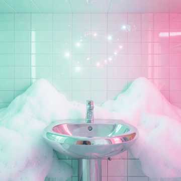 空房间的雨声清洁家里的洗手清洁家里的洗手池清洁家里的-版本2