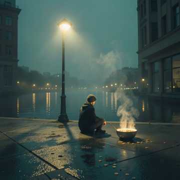 几枚硬币泡进汤