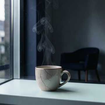 Cracked Coffee Cup
