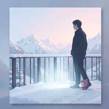 窗台之外是雪山