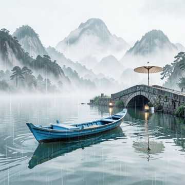 墨染烟雨舟