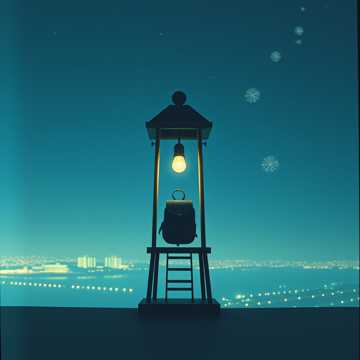 穿过黑夜的背包