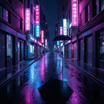 霓虹未眠的街
