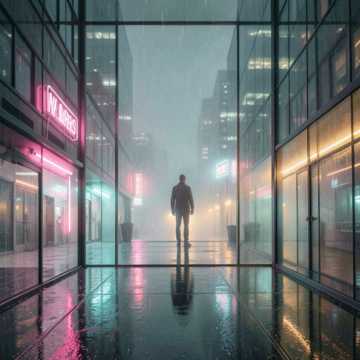 霓虹下的玻璃