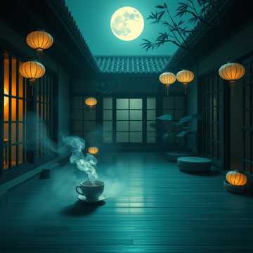 月下茶烟漫