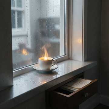 雨后窗台
