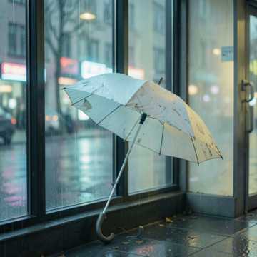 旧雨伞下