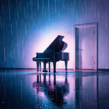 Silhouette of Piano