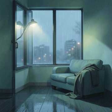 雨丝折了光