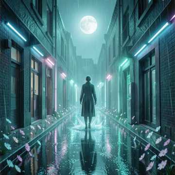 月光洒落泪花街