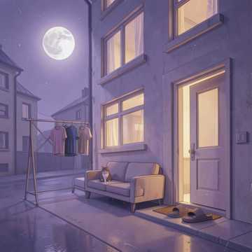 晾衬衫的黄昏