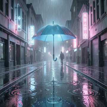 伞下的雨滴声