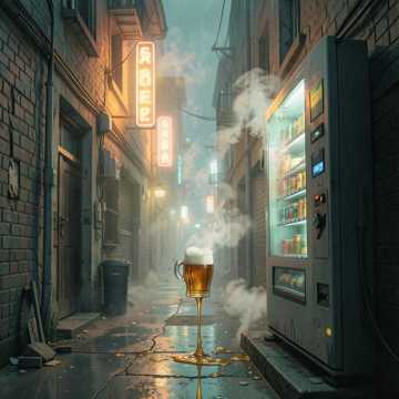 杯中啤酒