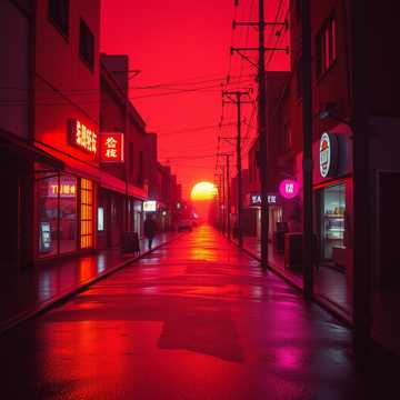 霓虹未眠的街