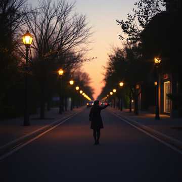 暮色绕肩头