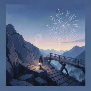 山里放烟火