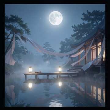 故人映月