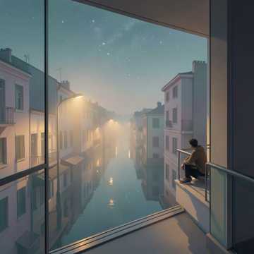 安静河水慢慢流