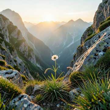 一朵小花立在山窝
