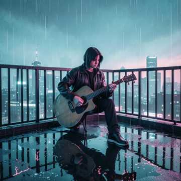 雨打空琴