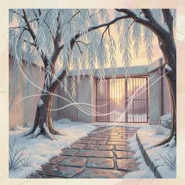 槐前双鬓雪