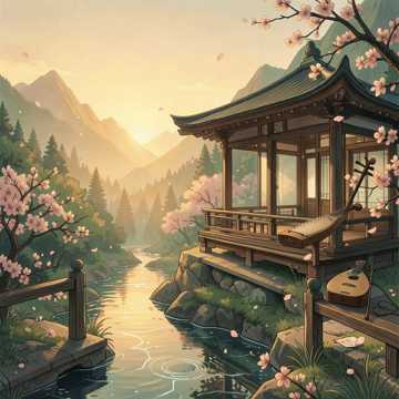 桃花浸酒