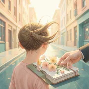 发梢上的蝴蝶结