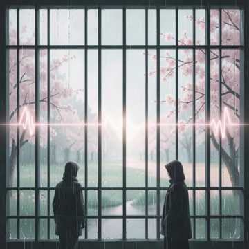 雨滴穿过铁窗的春天