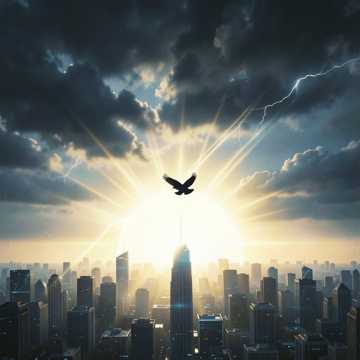 孤鸿振翅向长空