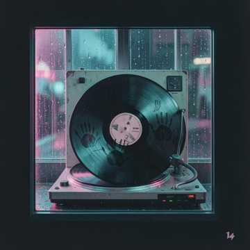 旧唱片在雨夜