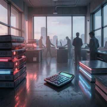 账目困住的笑脸