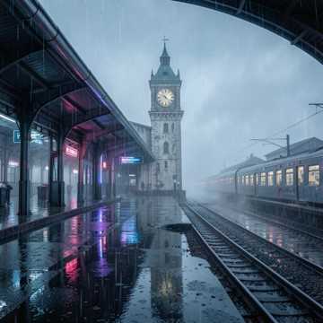 旧车站的雨