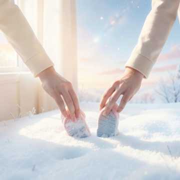雪地里的脚印