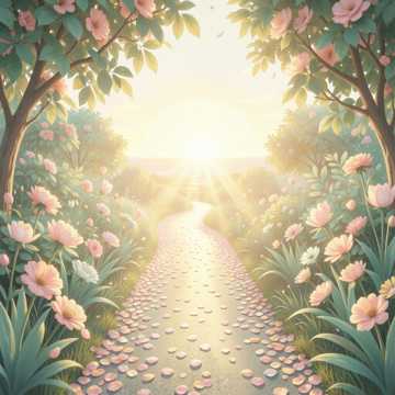 花间漫步向晴天