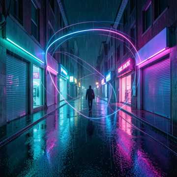 霓虹雨的转圈