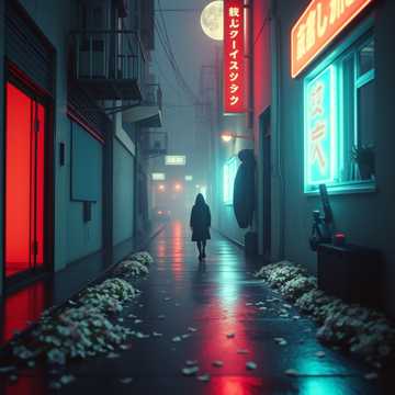 月光洒落泪花街