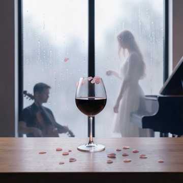 樱花落进酒杯底